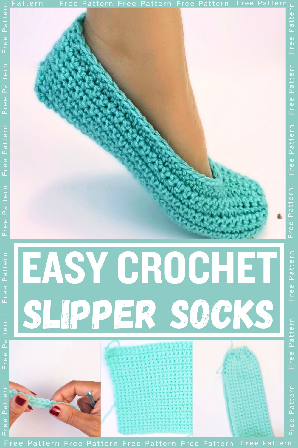 Easy Crochet Slipper Socks