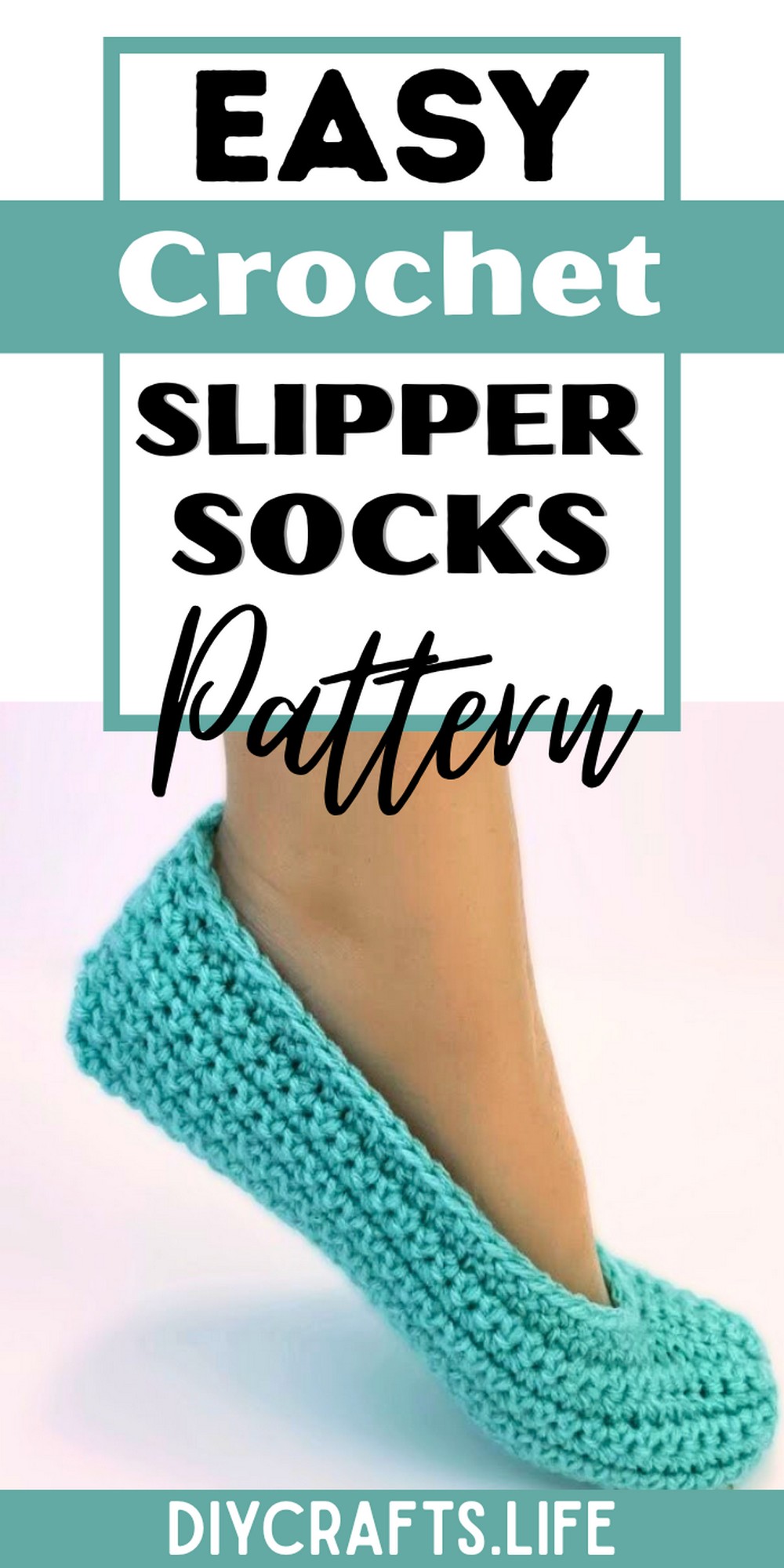 Easy Crochet Slipper Socks