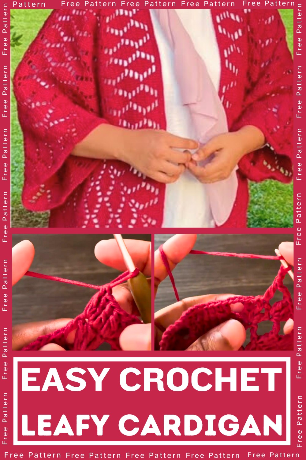 How to Crochet a Leafy Hexagon Cardigan