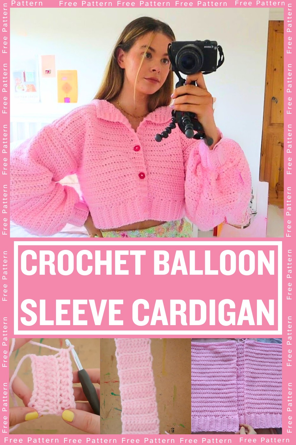 How to Crochet a Simple Balloon Sleeve Cardigan