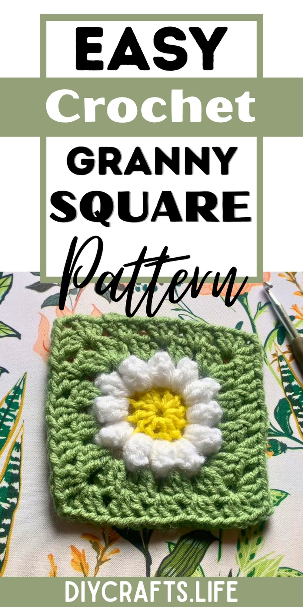 Learn How to Crochet a Daisy Granny Square Pattern