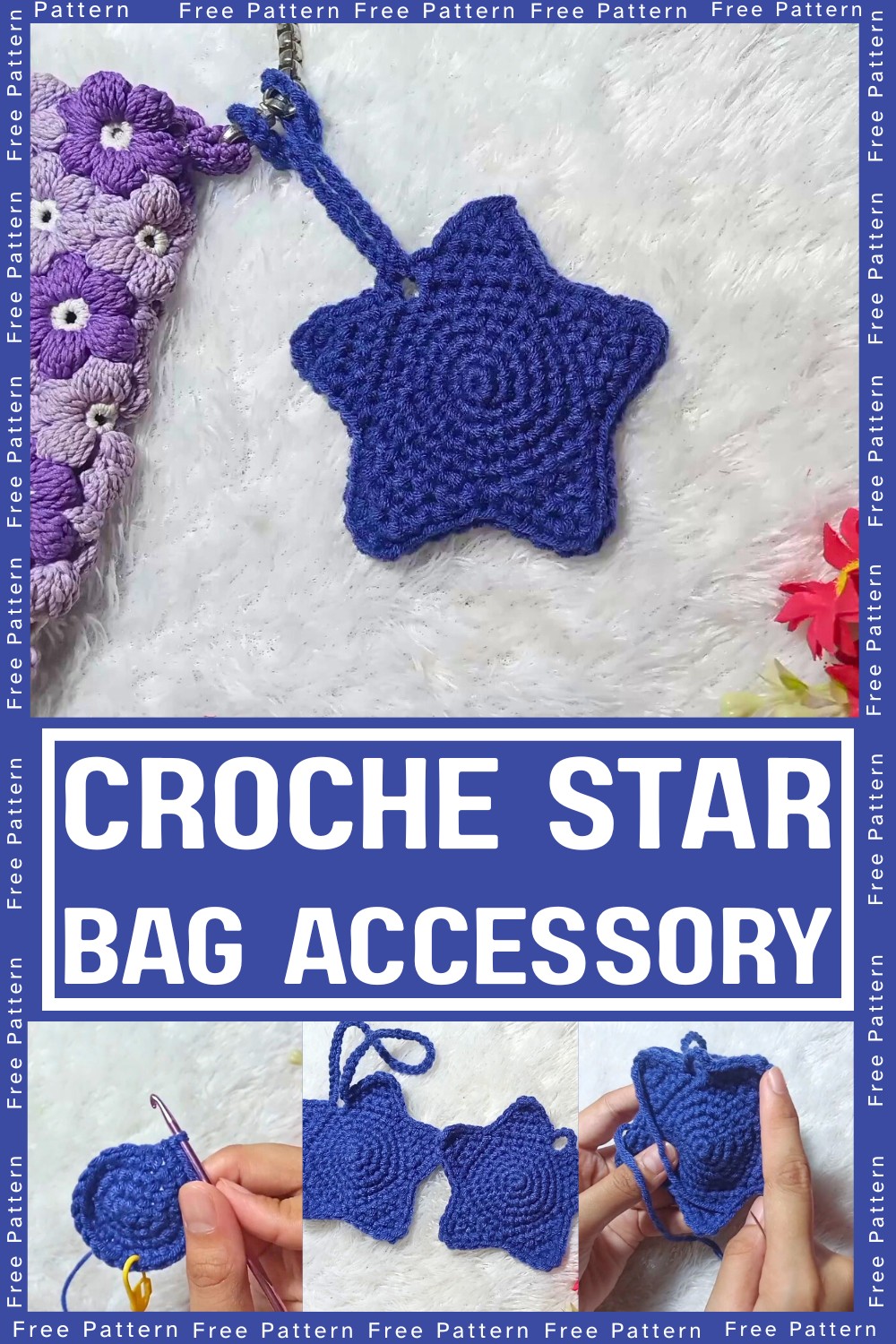 Stylish Crochet Star Bag Accessory – Step-by-Step Tutorial