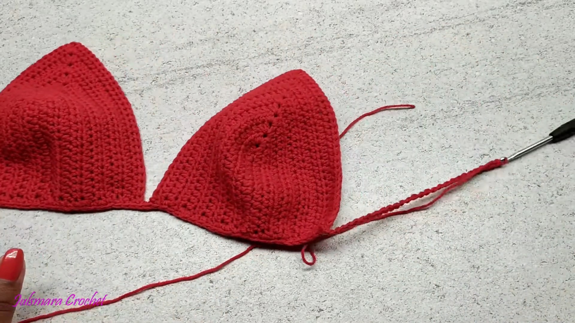 Crochet Red Bralette