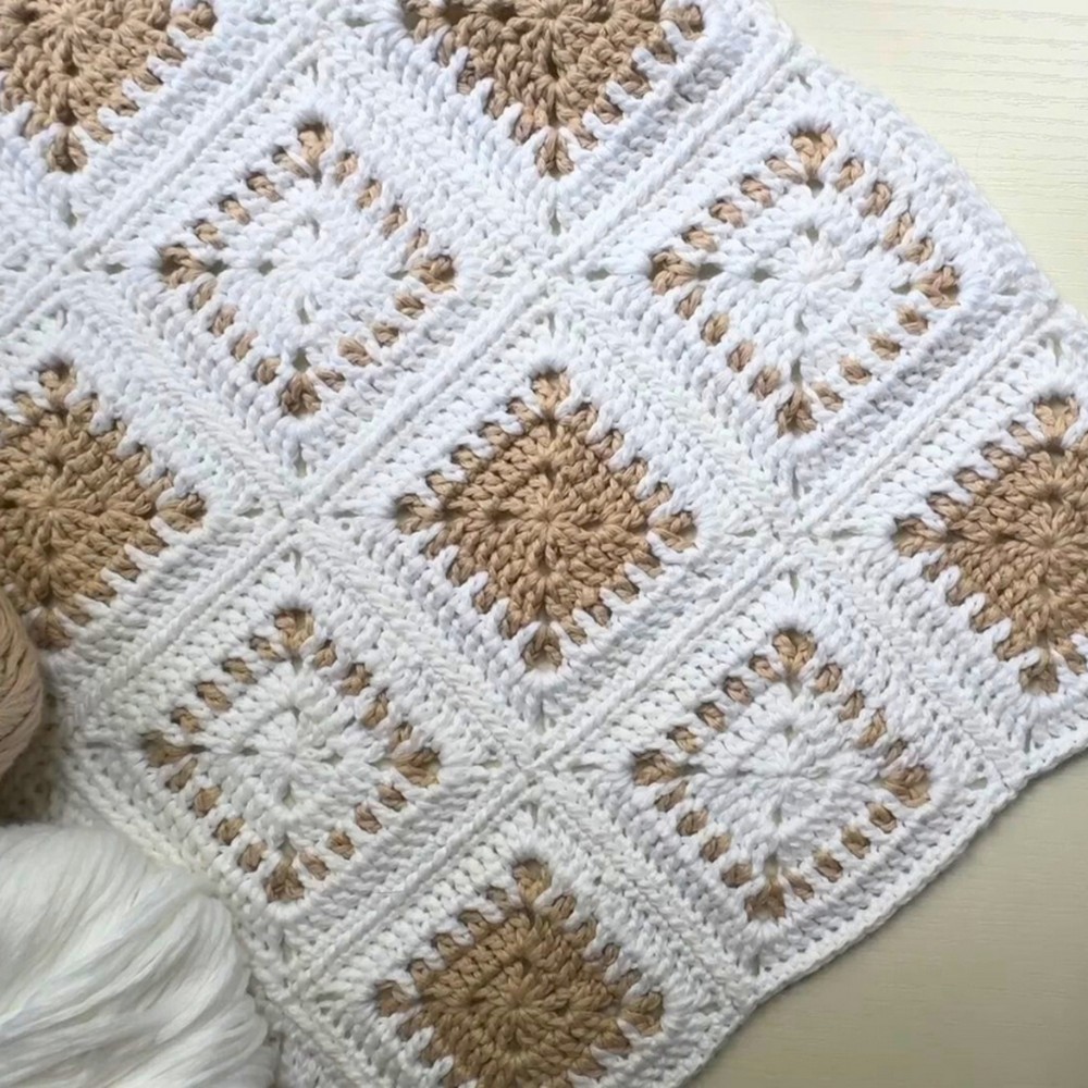 Crochet Granny Square Baby Blanket