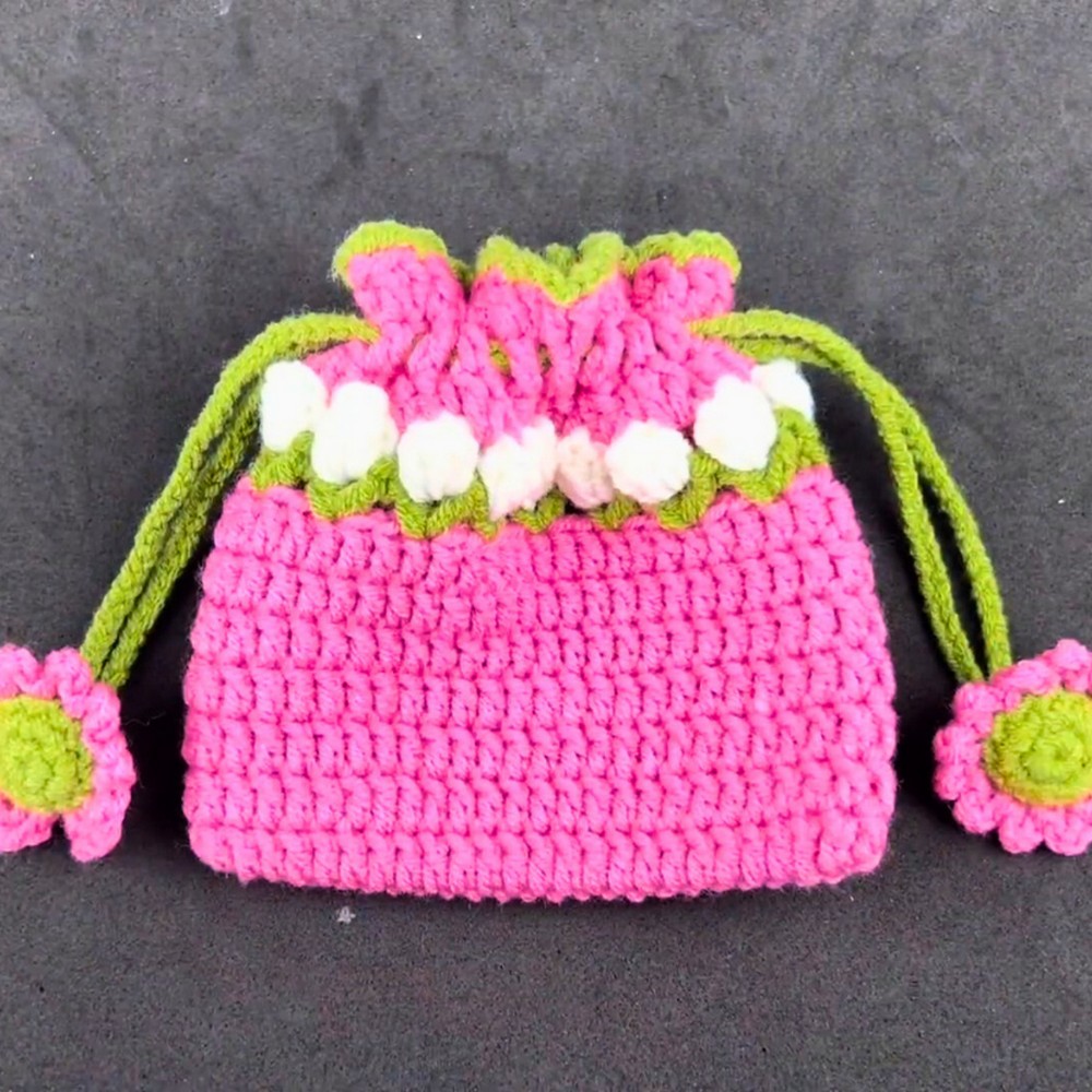 Crochet a Stylish, Functional Drawstring Bag Pattern
