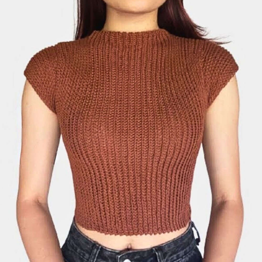 Step-by-Step Tutorial for Crochet Mock Neck Top
