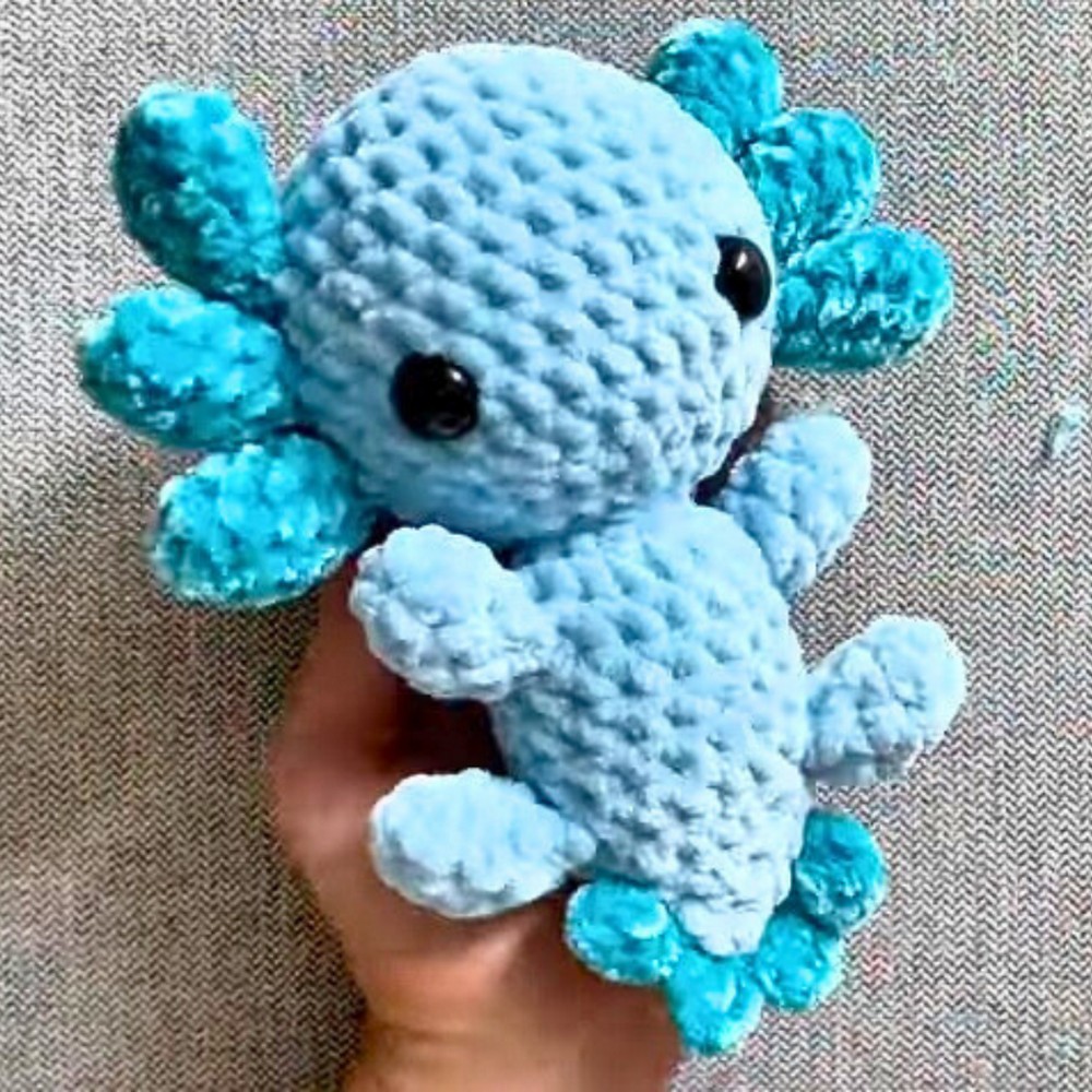 Crochet NO SEW Axolotl - Easy Step-by-Step Pattern