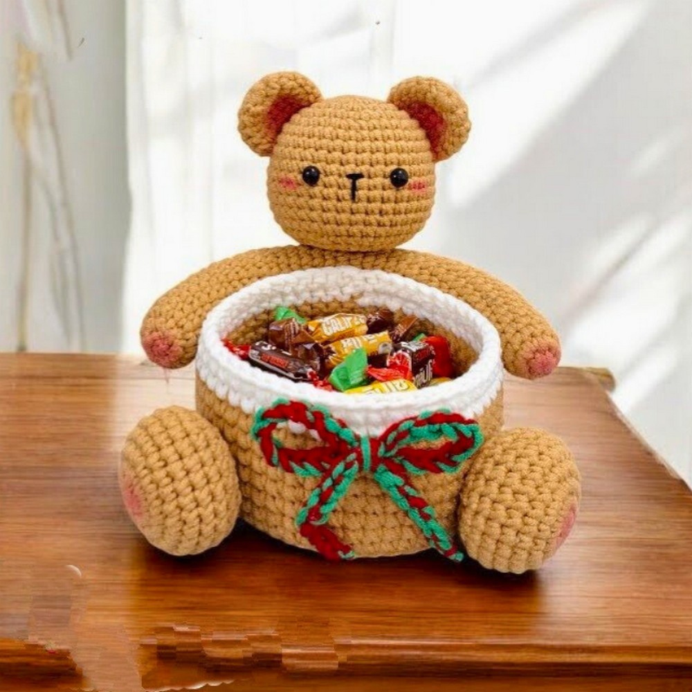 Crochet Bear Basket