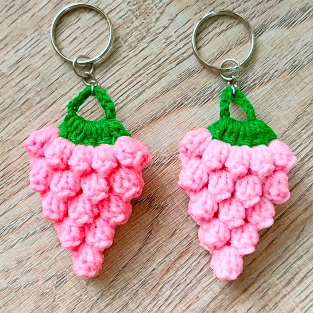 Beautiful Crochet Grape Keychain Pattern