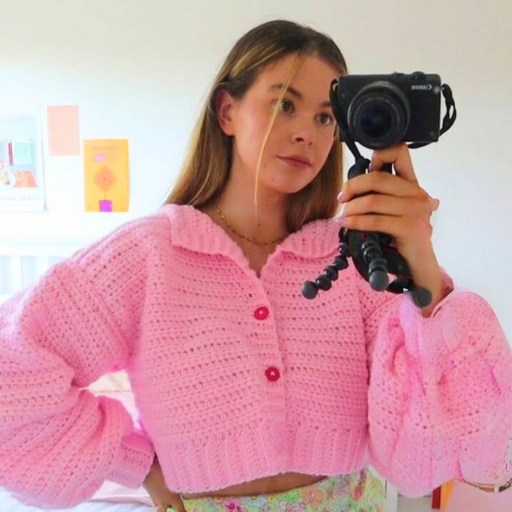 How to Crochet a Simple Balloon Sleeve Cardigan