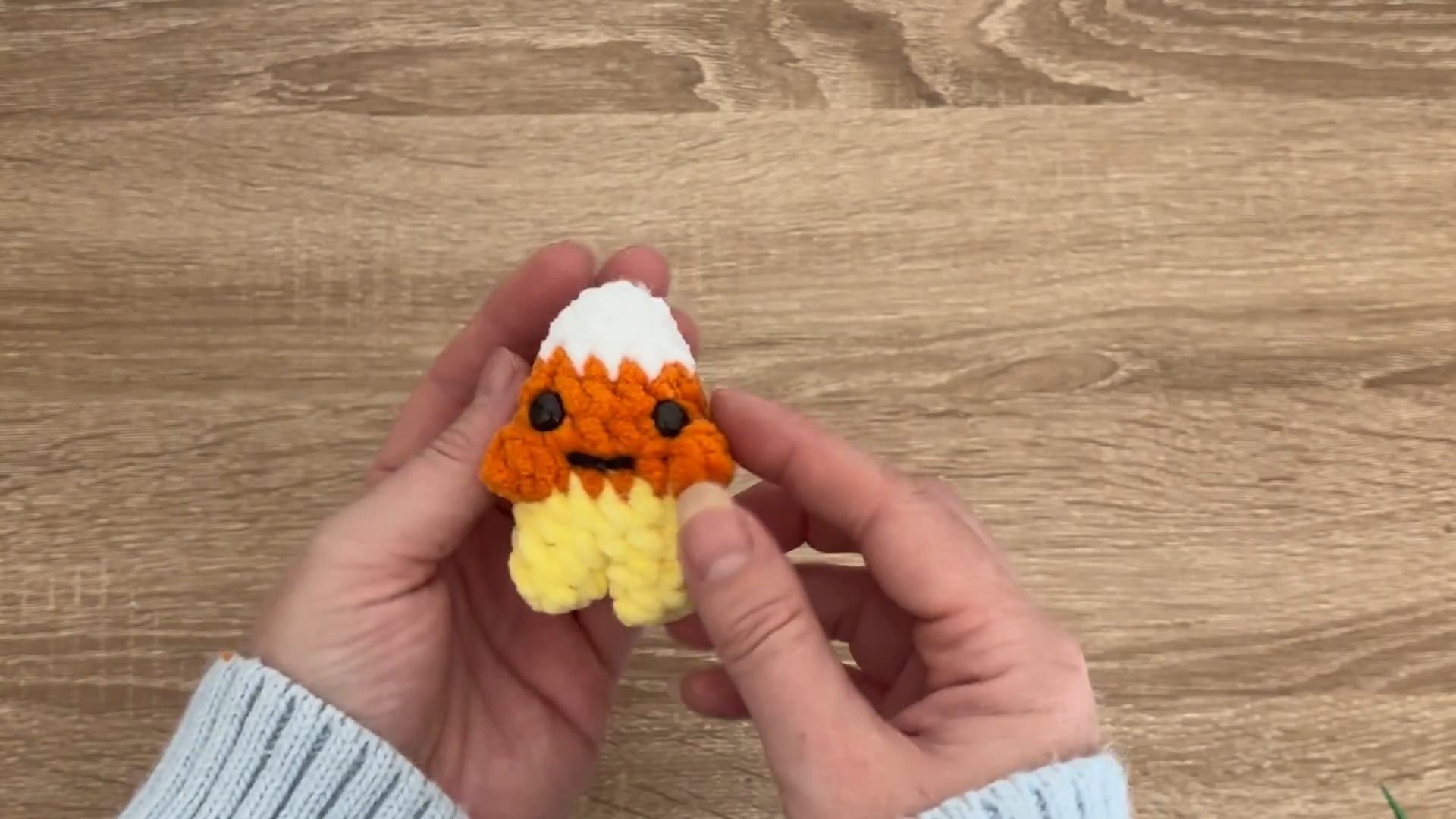 Easy Crochet Candy Corn Buddy Keychain Tutorial