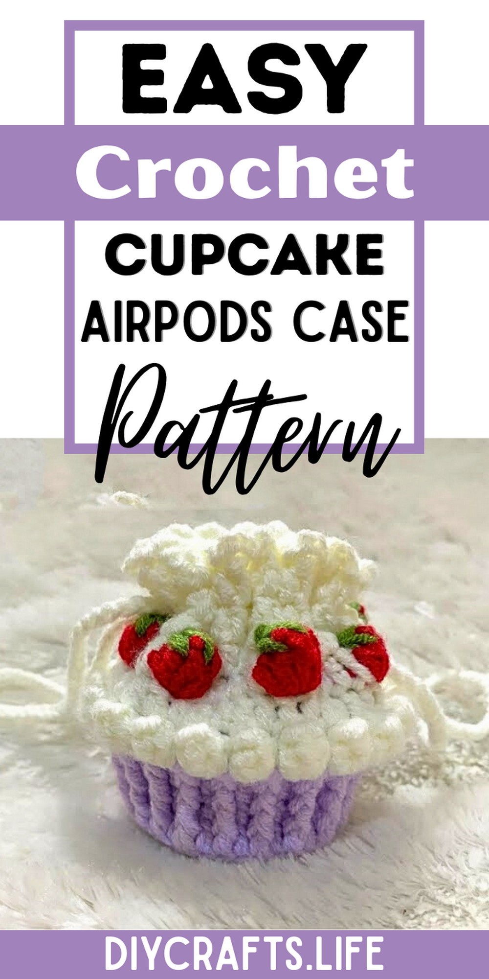 Crochet Cupcake AirPods Case