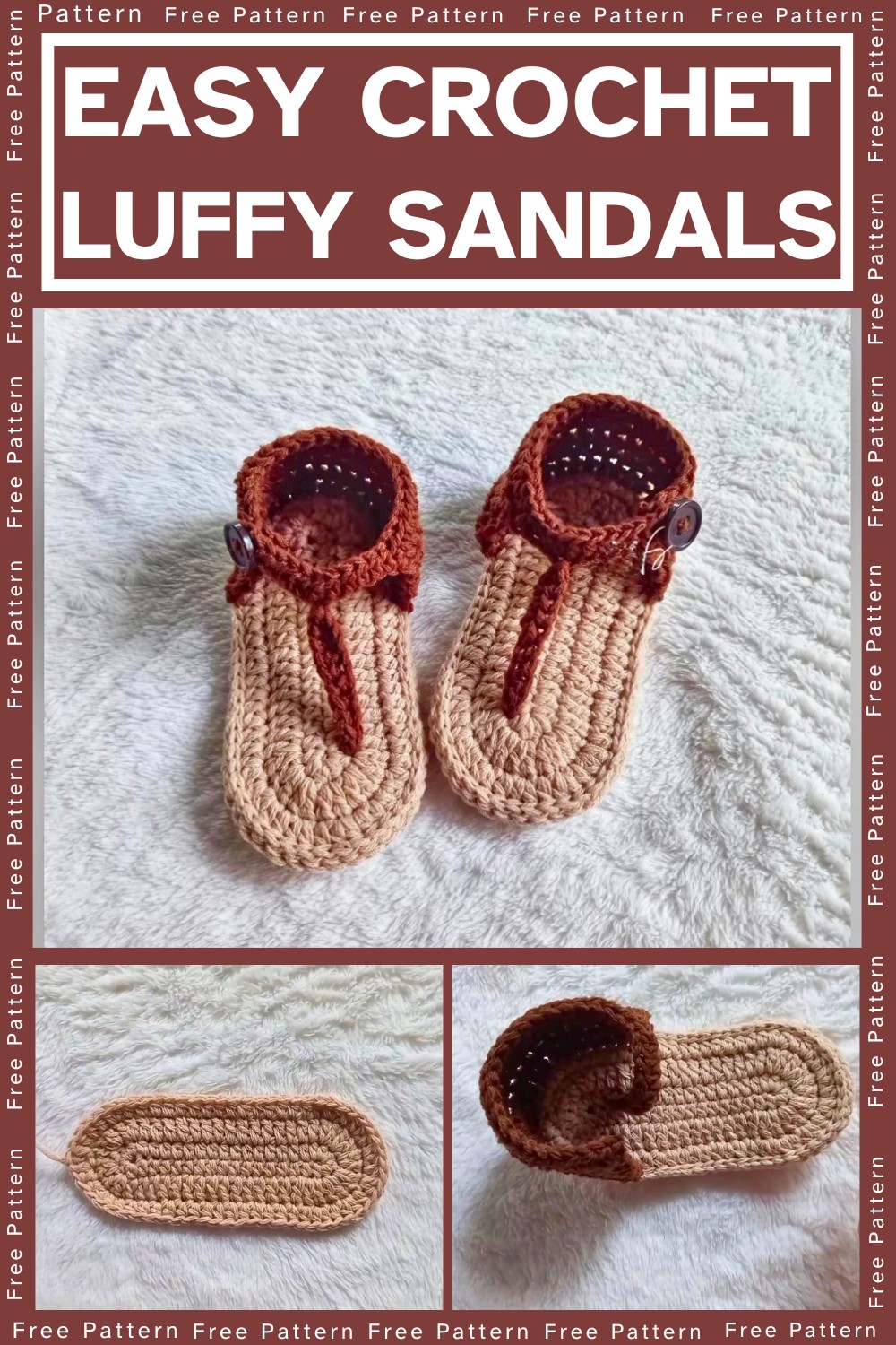 Crochet Luffy Sandals