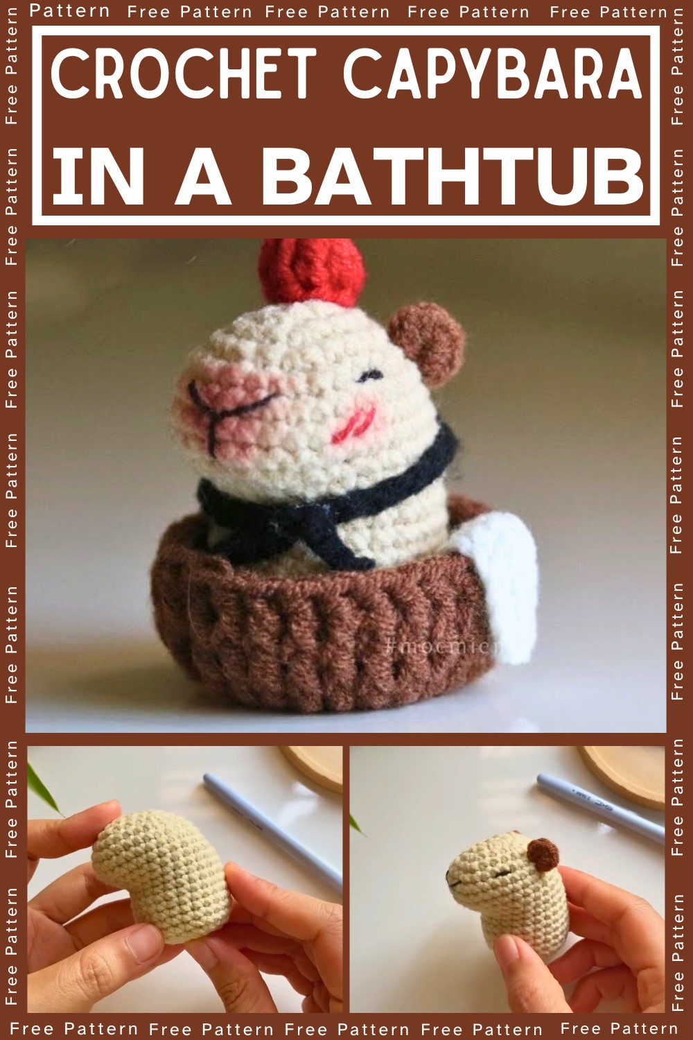 Crochet a Capybara in a Bathtub