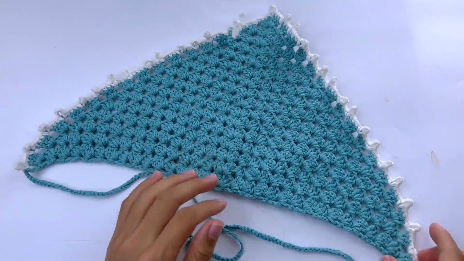 Crochet Granny Triangle Bandana