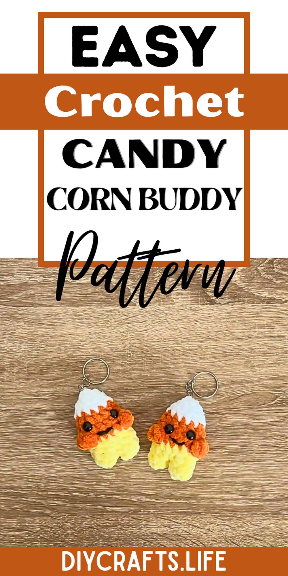 Easy Crochet Candy Corn Buddy Keychain Tutorial