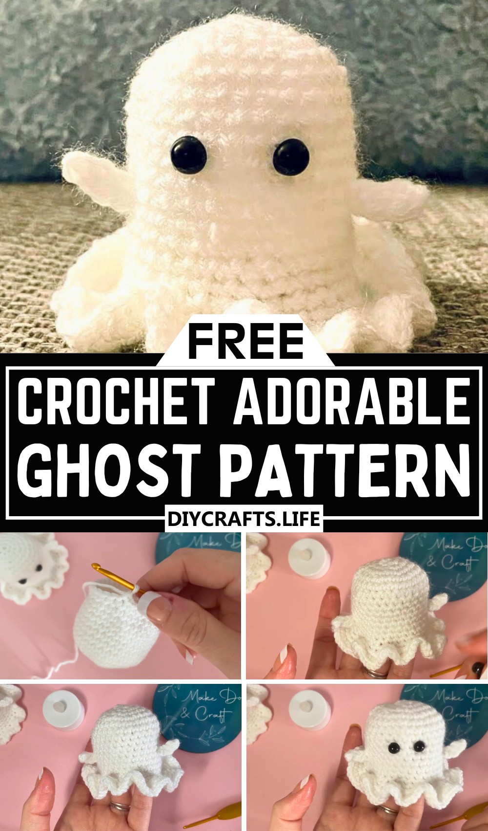 Easy Crochet Ghost Pattern – Fun Halloween Decoration Idea - DIY Crafts