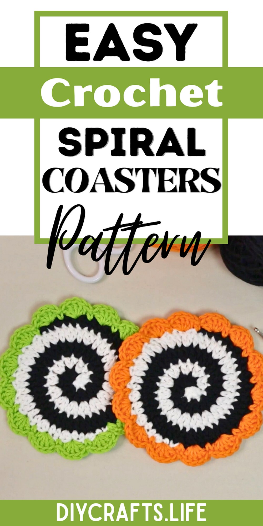 Easy Spiral Crochet Project for Festive Coasters