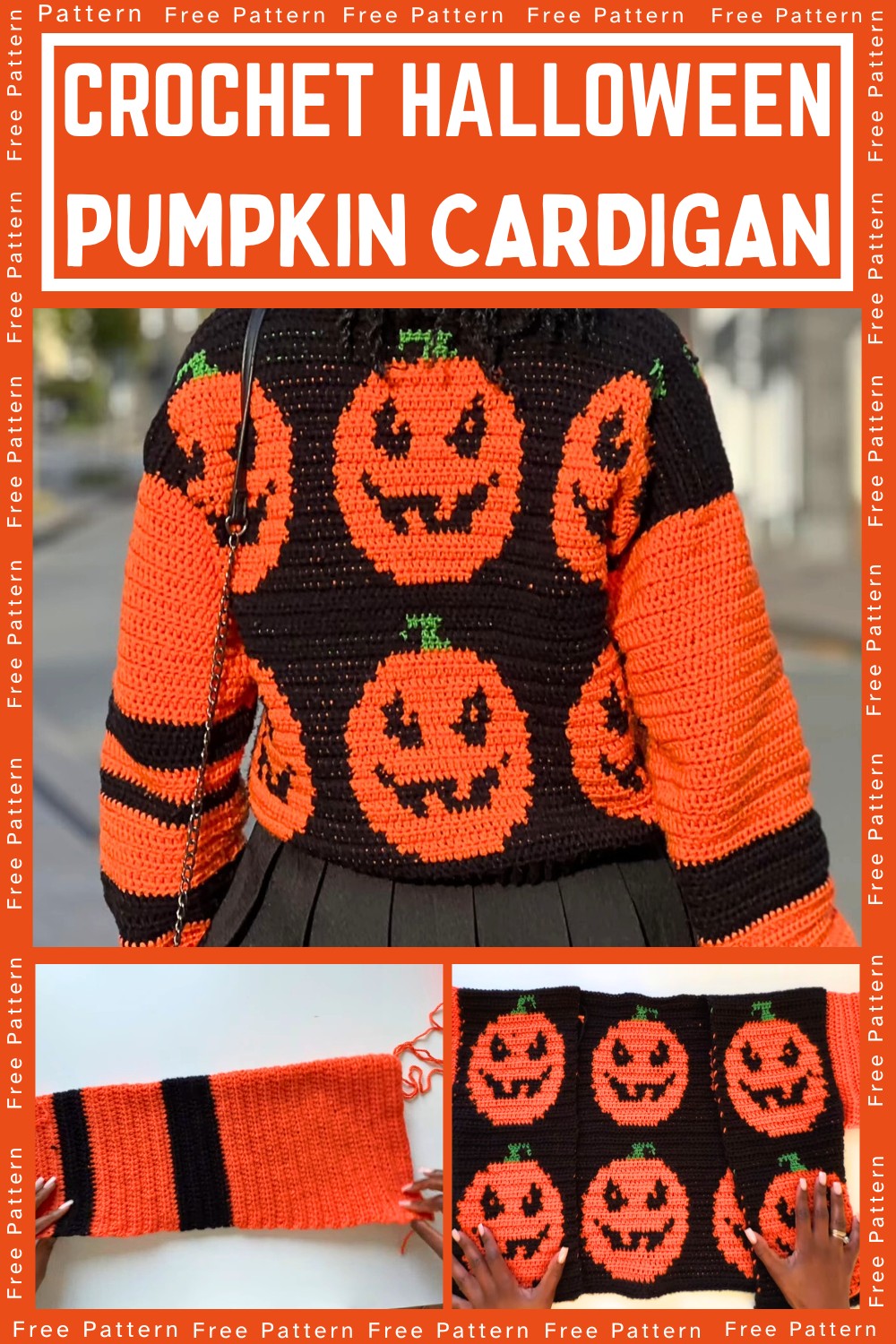 How to Crochet a Customizable Halloween Pumpkin Cardigan