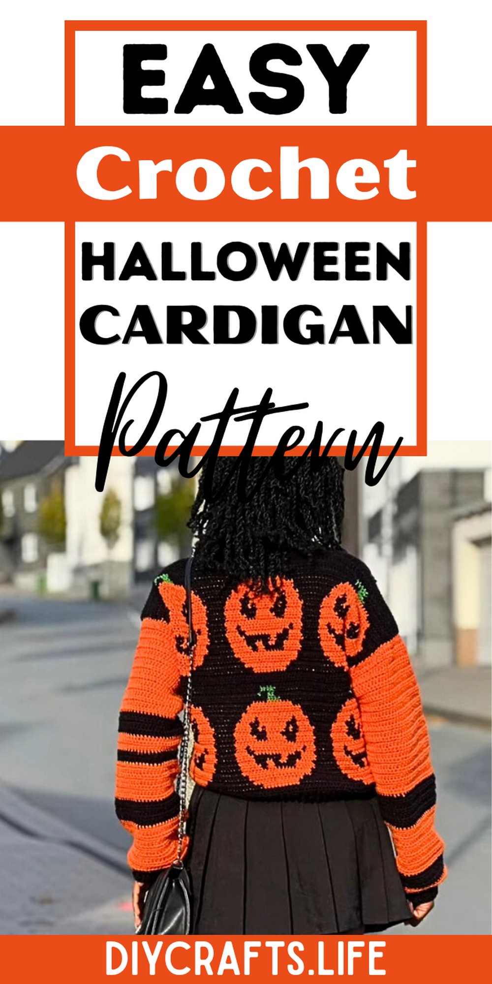 How to Crochet a Customizable Halloween Pumpkin Cardigan