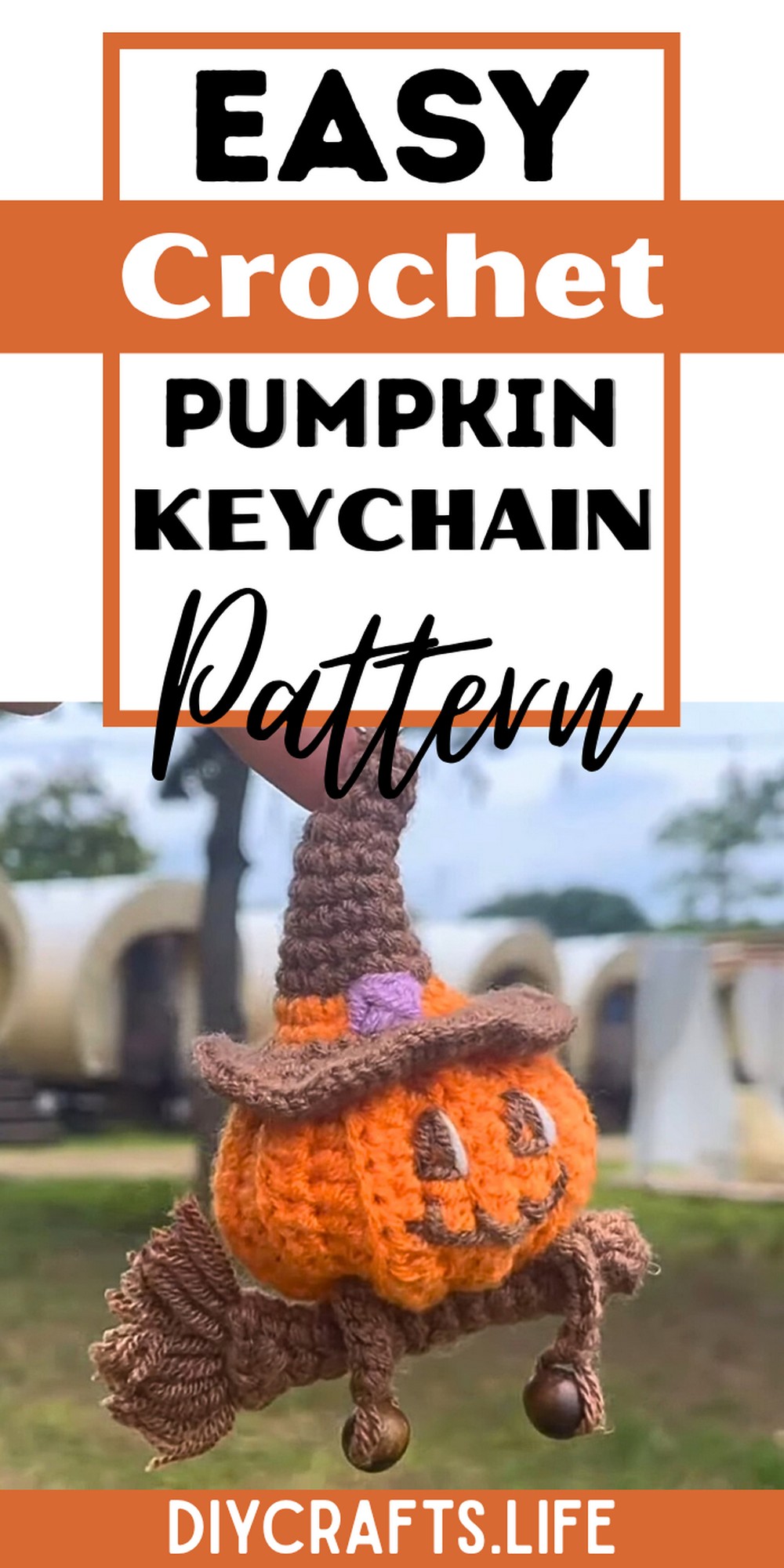How to Crochet a Pumpkin Keychain Tutorial