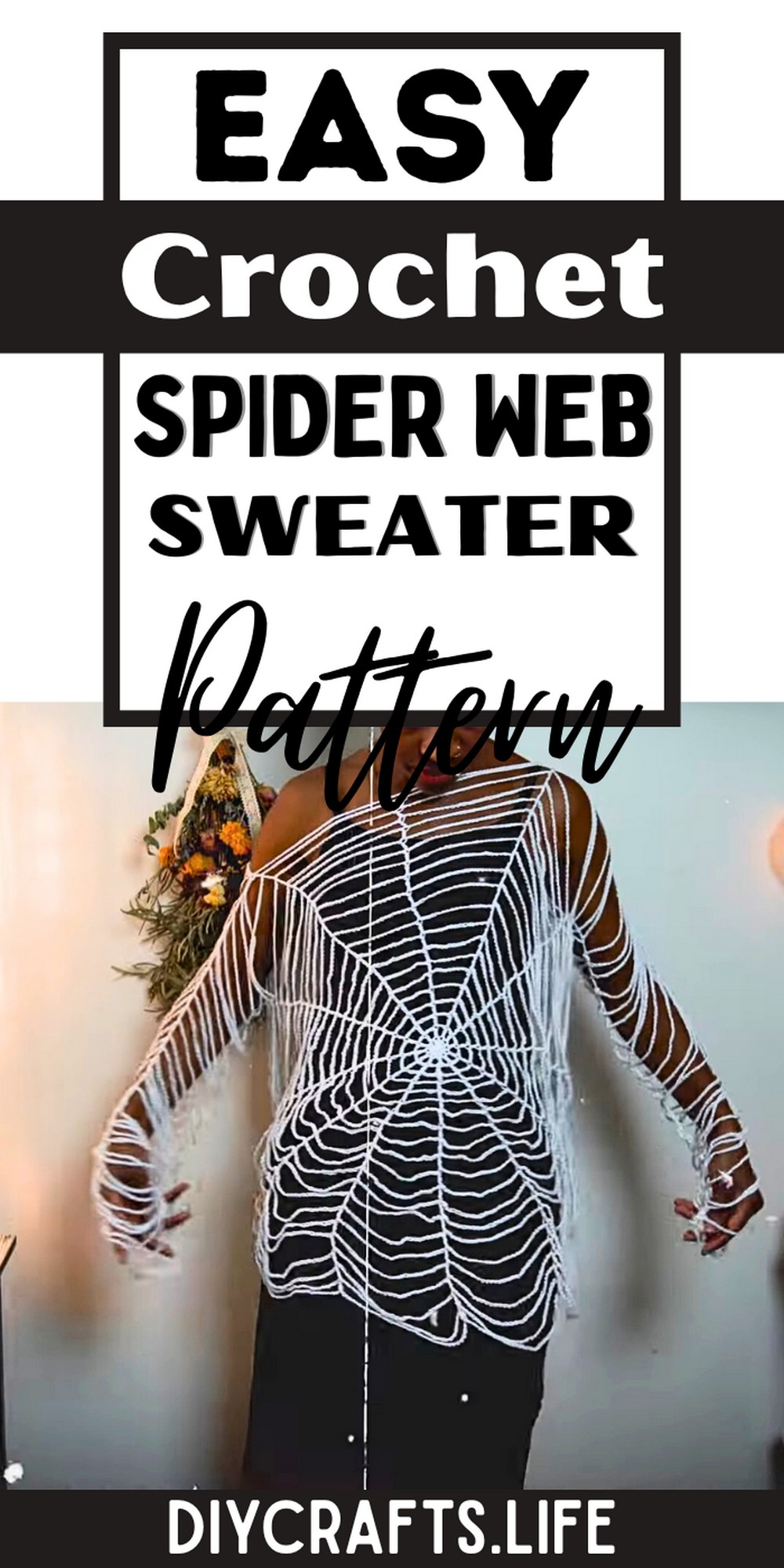 Learn to Create a Crochet Spider Web Sweater for All Sizes