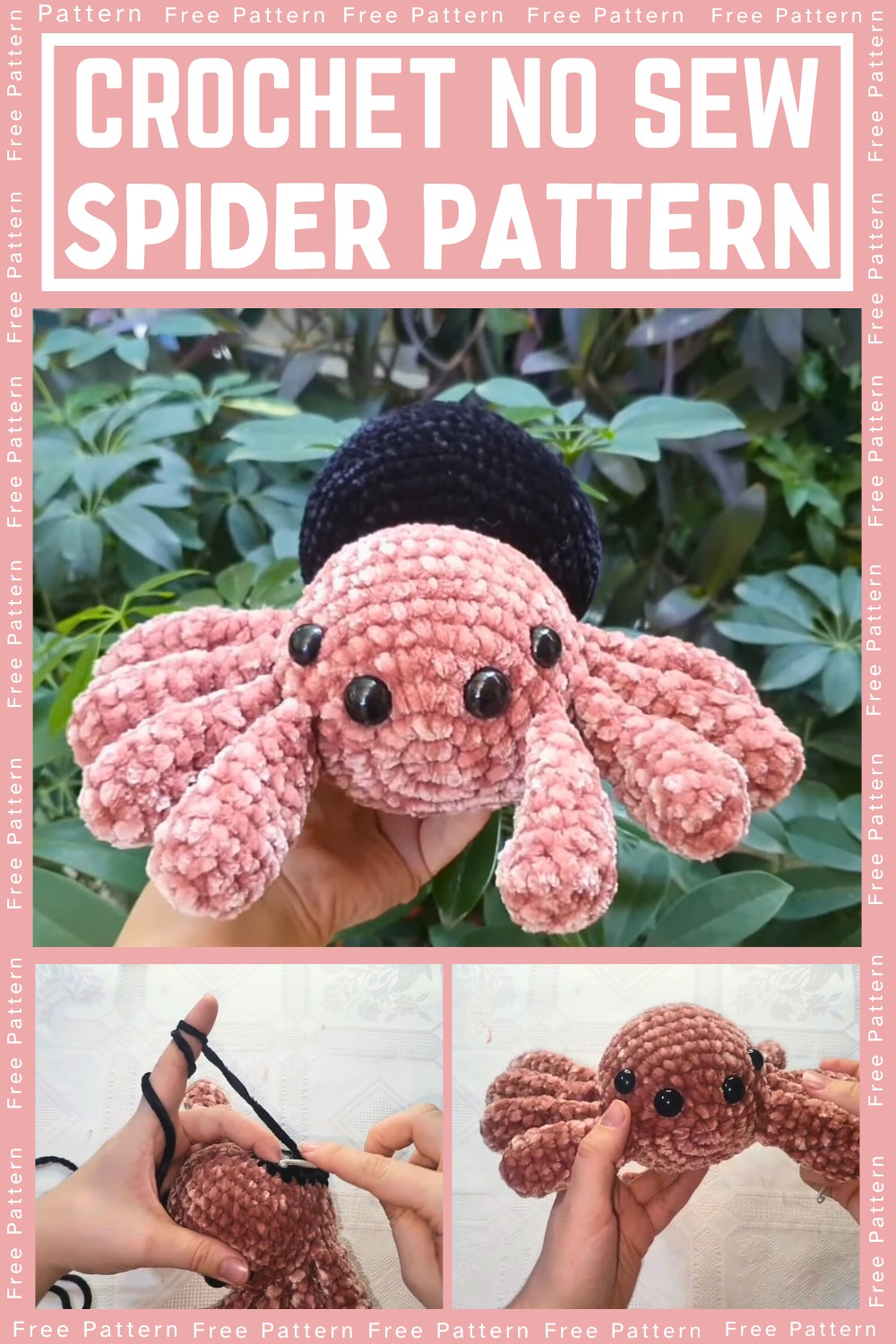 No Sew Spider Crochet Pattern for Halloween Décor and Gifting