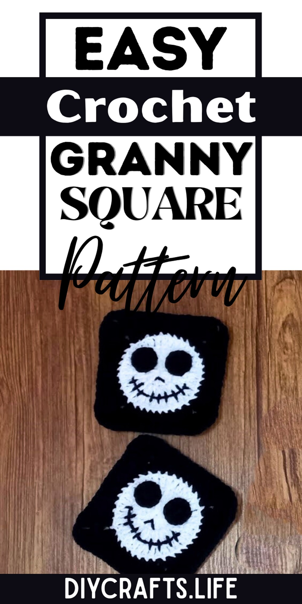 Spooky Crochet Granny Square for Halloween Fun