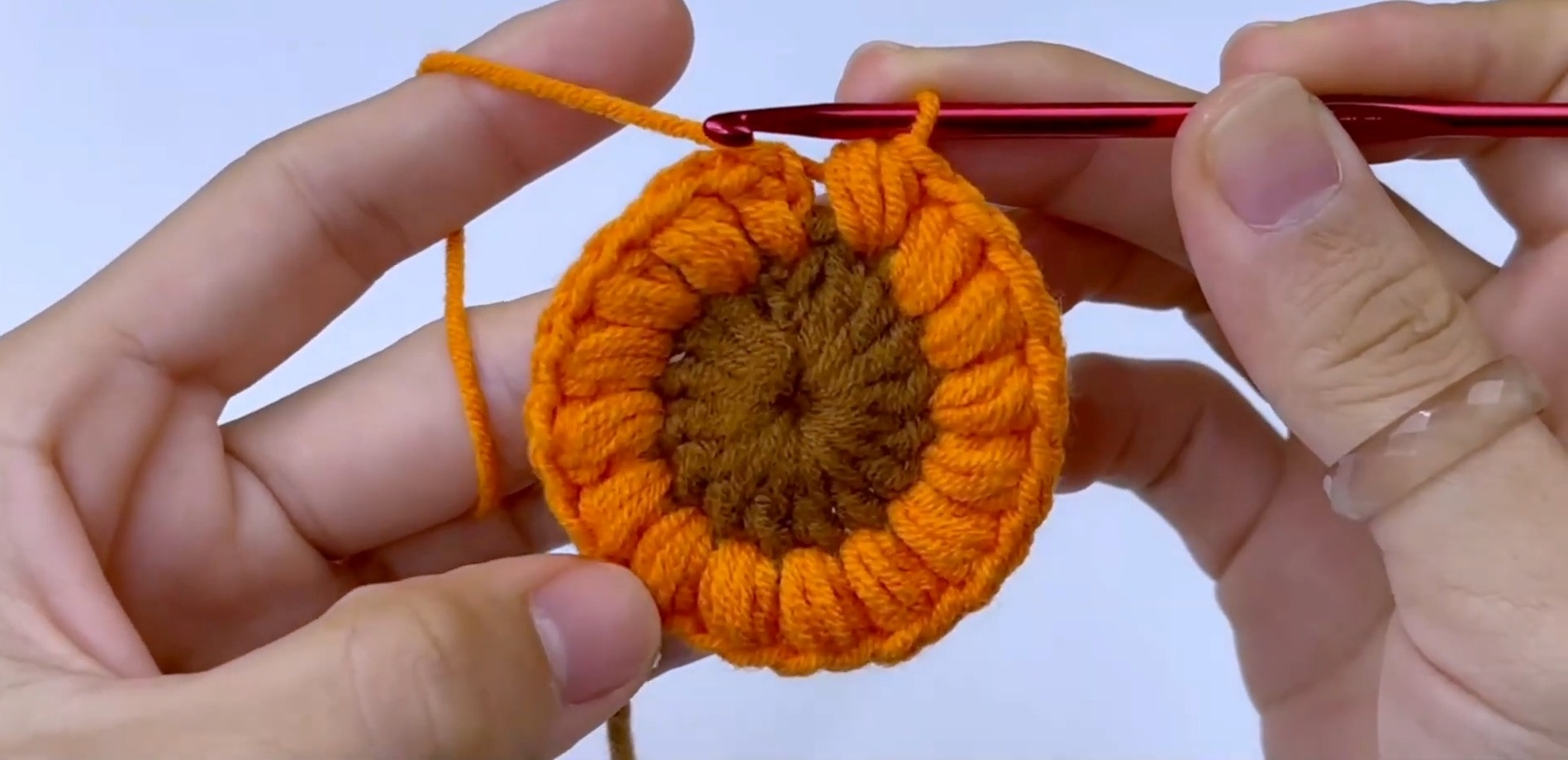 Crochet Sunflower Granny Square Pouch