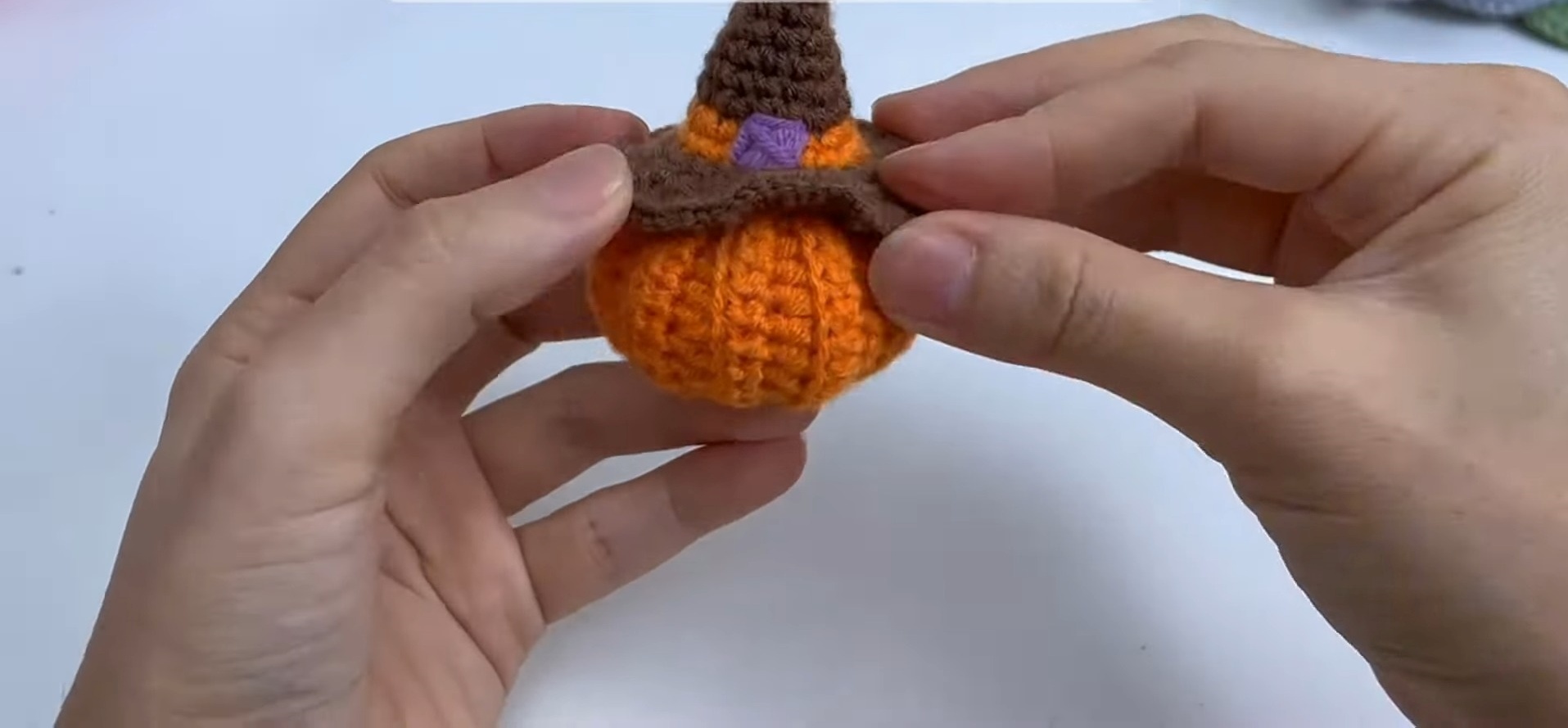How to Crochet a Pumpkin Keychain Tutorial
