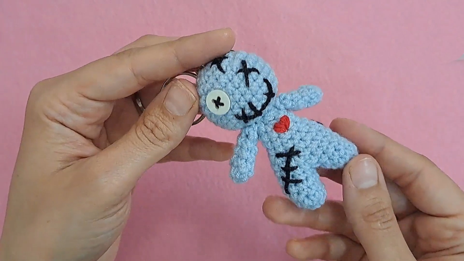 Easy Crochet Voodoo Doll Keychain Tutorial