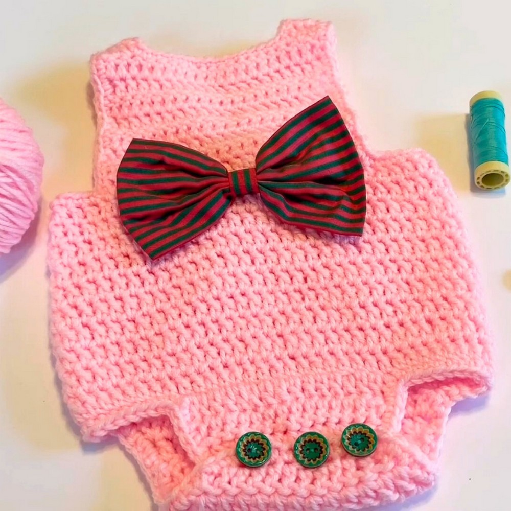 Easy Crochet Baby Romper