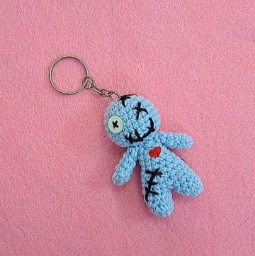 Easy Crochet Voodoo Doll Keychain Tutorial