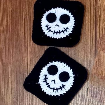 Spooky Crochet Granny Square for Halloween Fun