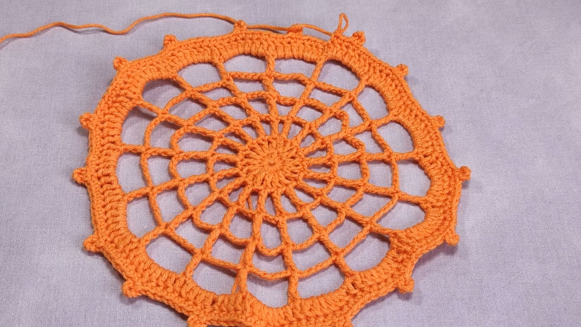 Easy Crochet Spider Web Doily Pattern for Halloween Decor