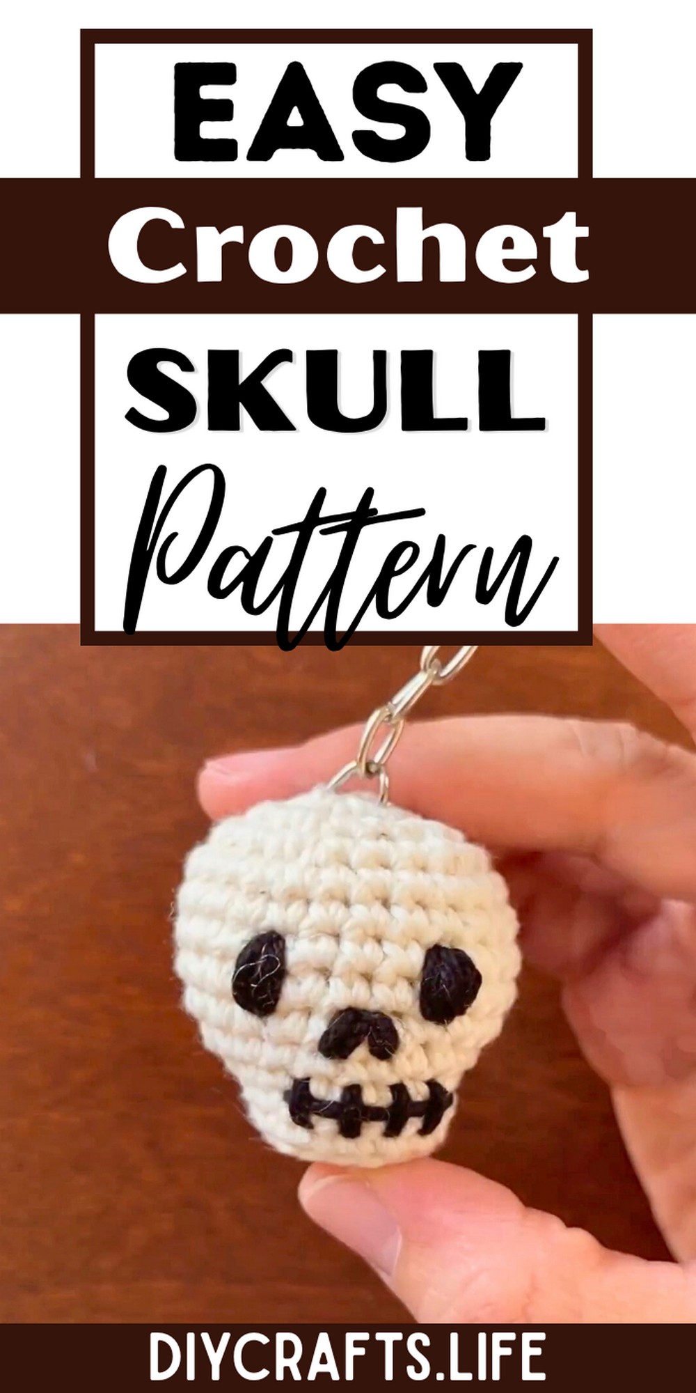 Beautiful Crocheted Skull Pattern for Keychains and More