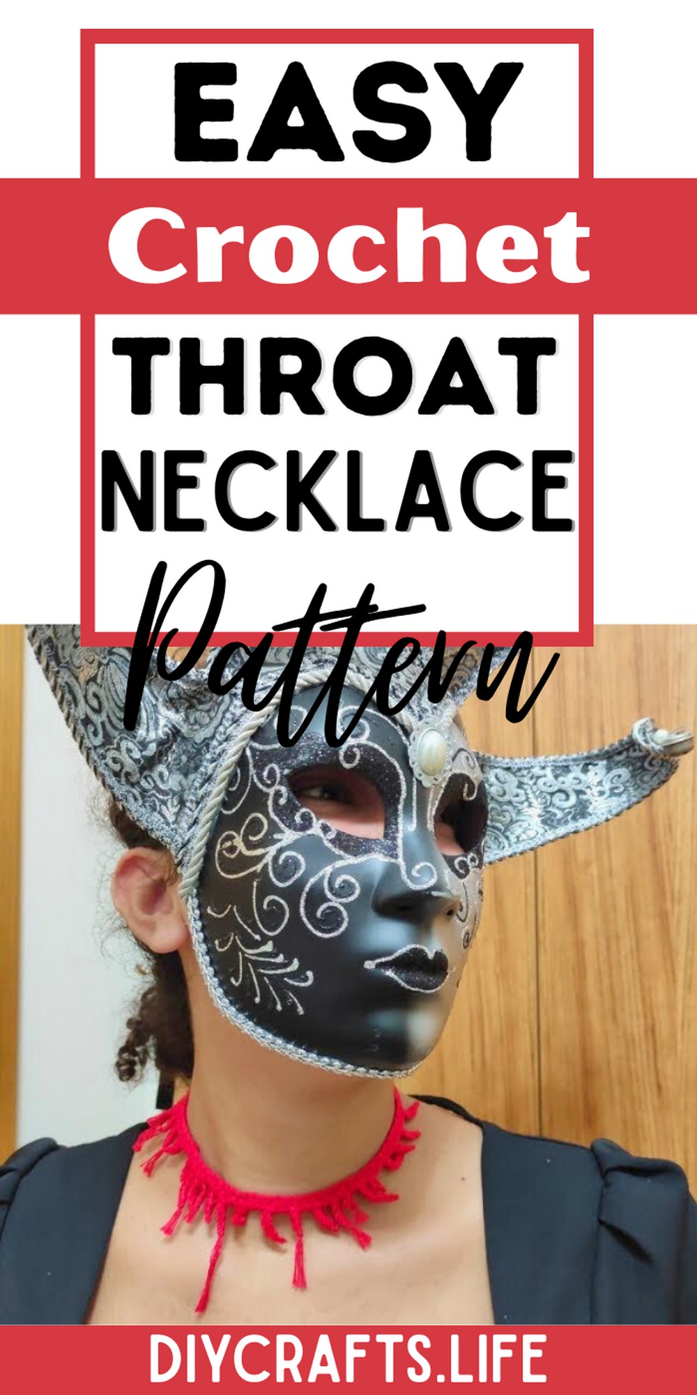 Create a Spooky Halloween Crochet Cut Throat Necklace