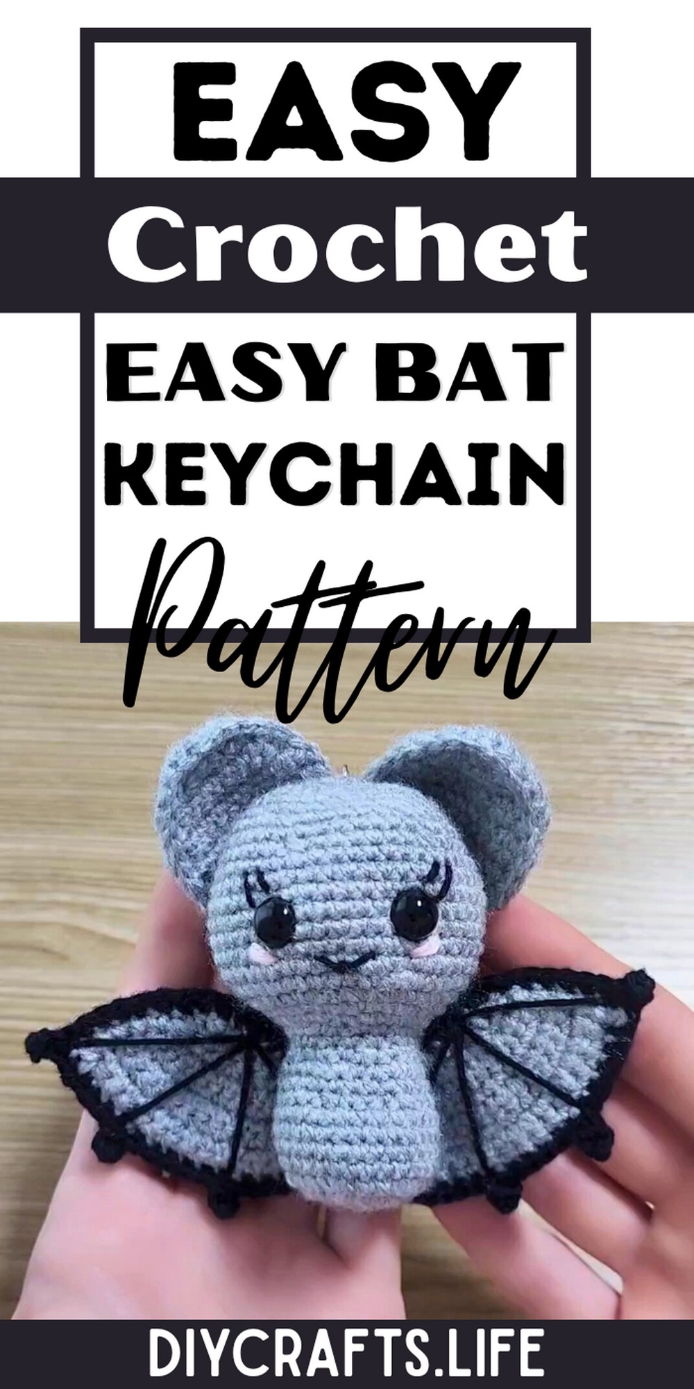 Crochet Bat Keychain Pattern for All Crafting Levels