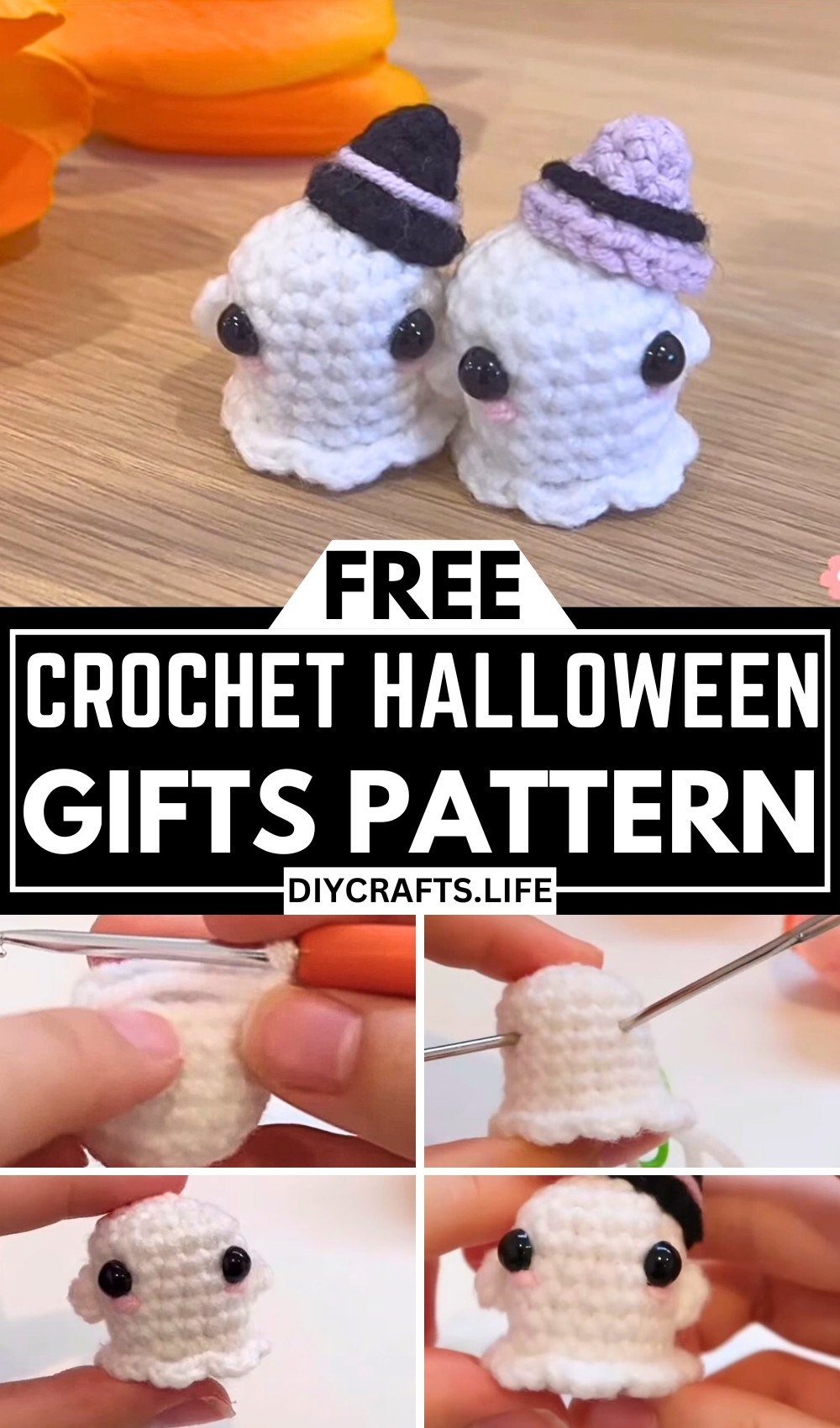 Crochet Ghost Pattern for Halloween Decorations and Gifts