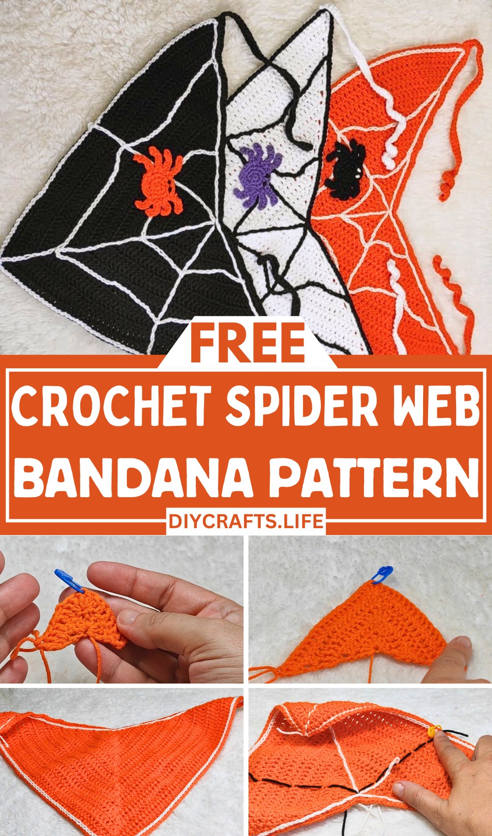 Crochet Spider Web Bandana Tutorial for Stunning Halloween