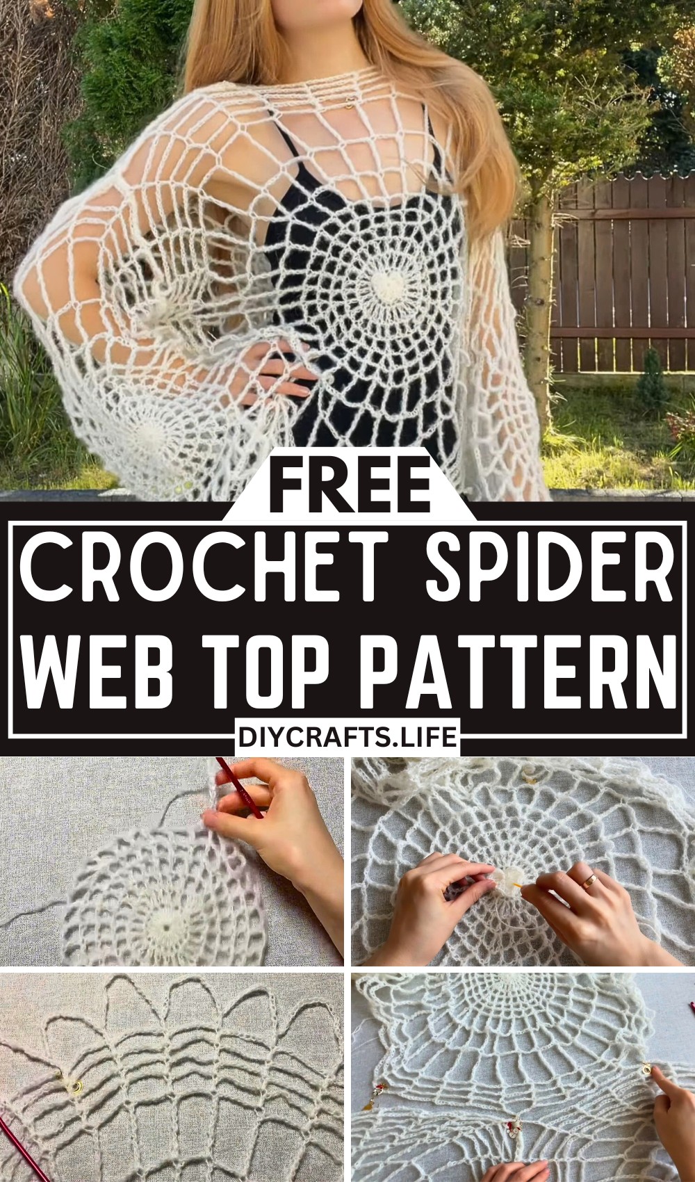 Crochet Spider Web Top Pattern – Customizable & Beginner-Friendly