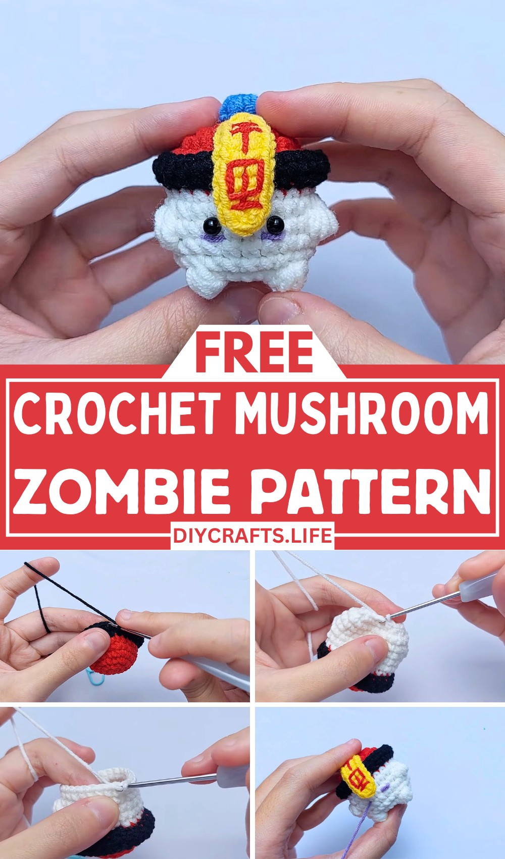 Fun and Quirky Crochet Mushroom Zombie Perfect for All Levels