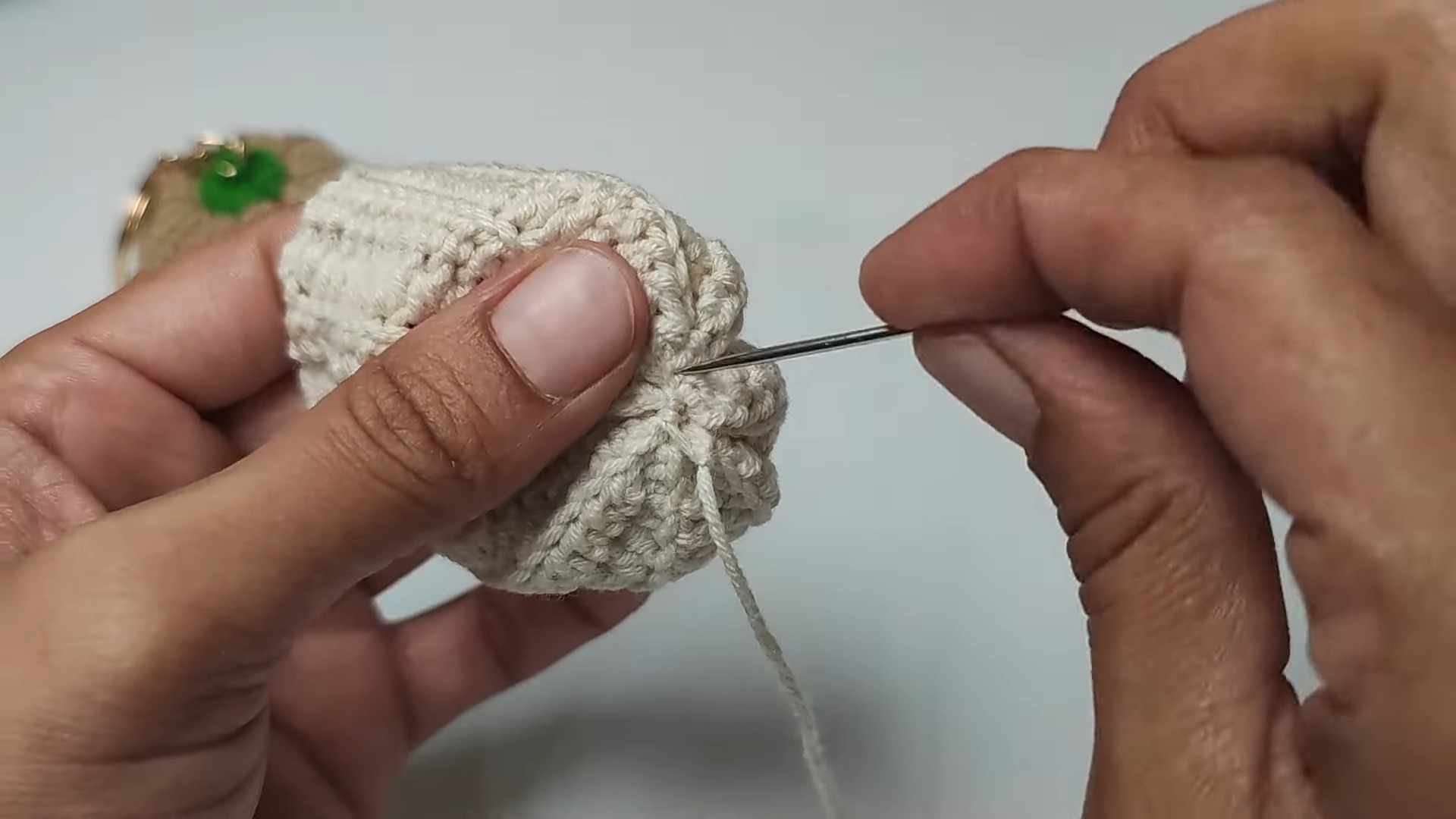 Crochet Pumpkin Keychain Tutorial for Fall Accessory