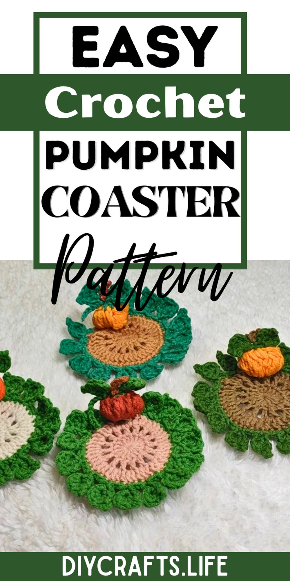 How to Crochet Pumpkin Coasters for Halloween