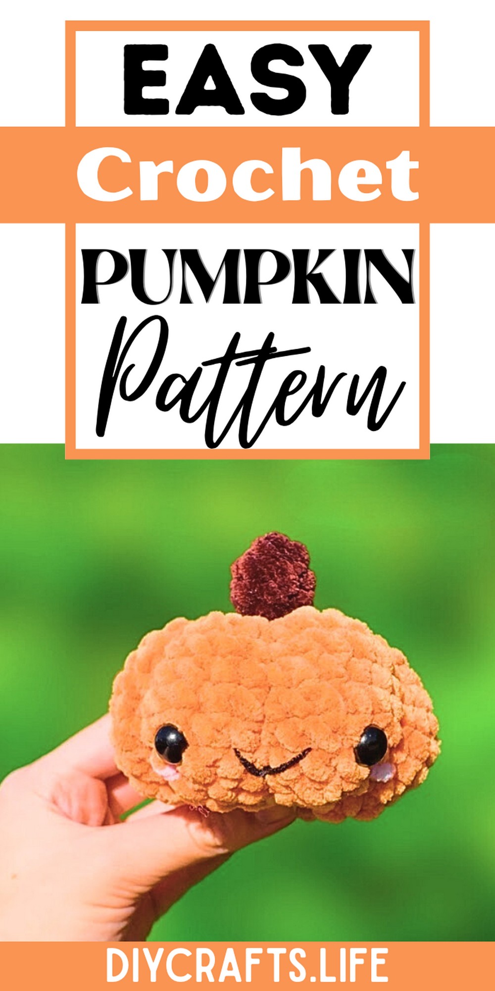No Sew Crochet Pumpkin Tutorial for Beginners