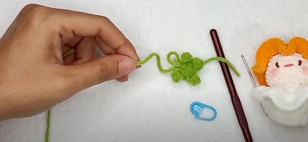 Crochet Mini Ghost Topped with a Carrot Hat for Festive Decorations