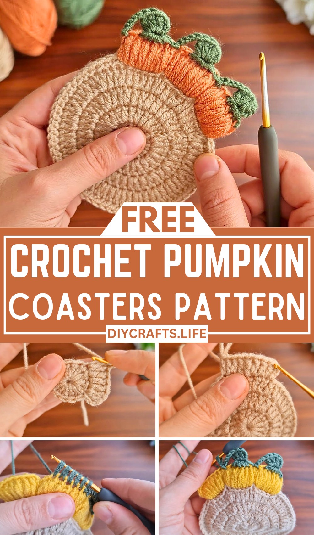 Stunning Crochet Pumpkin Coasters for Seasonal Decor