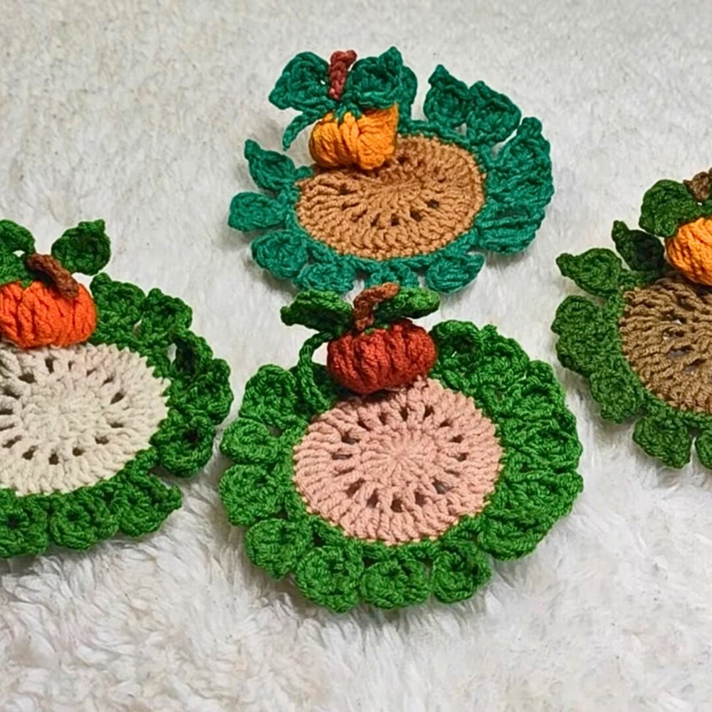 How to Crochet Pumpkin Coasters for Halloween