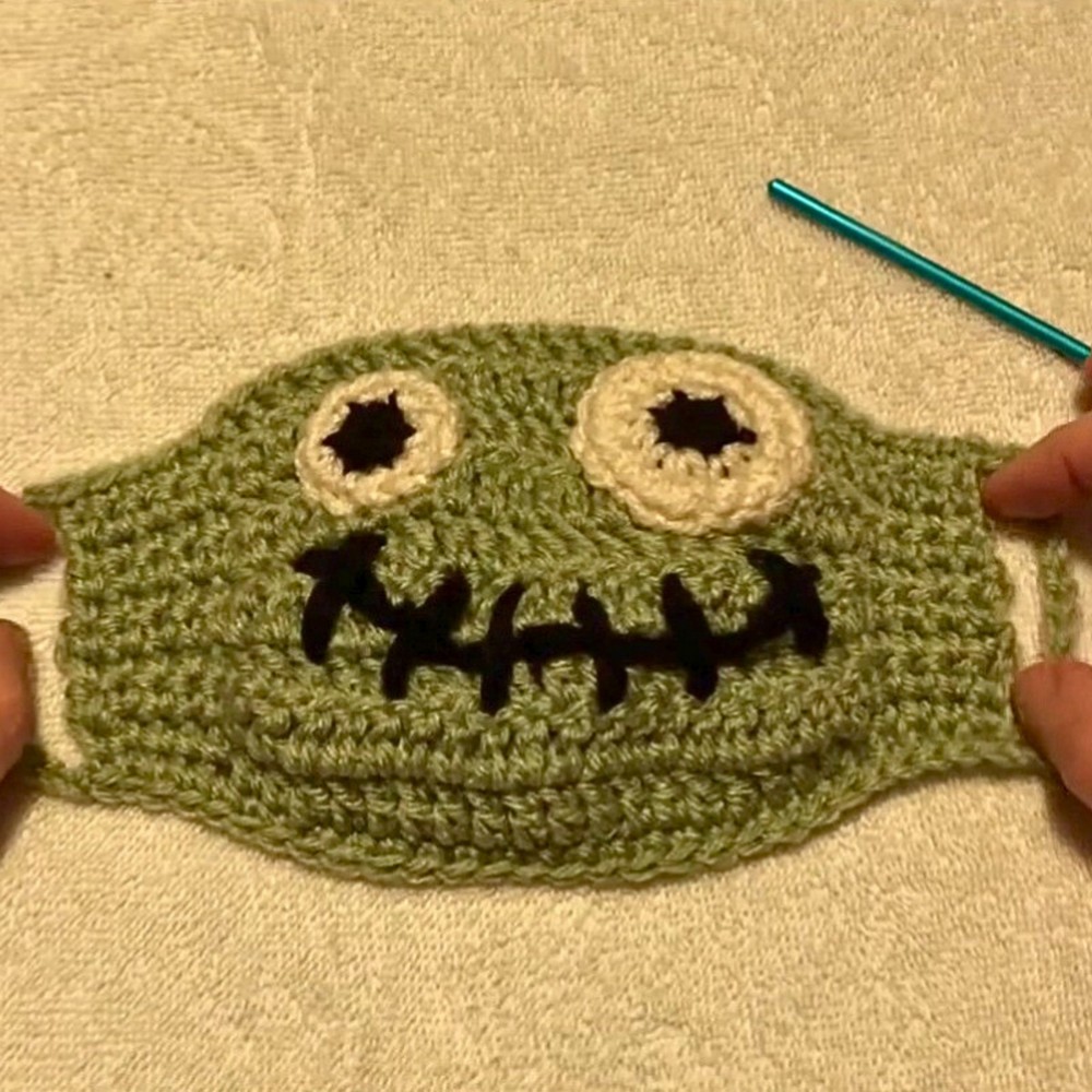 How to Crochet a Fun and Spooky Zombie Face Mask