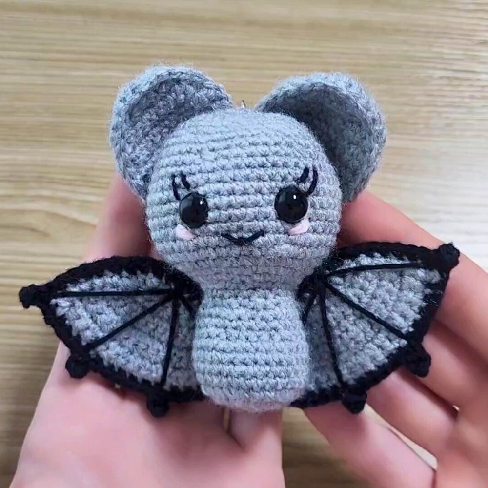 Crochet Bat Keychain Pattern for All Crafting Levels